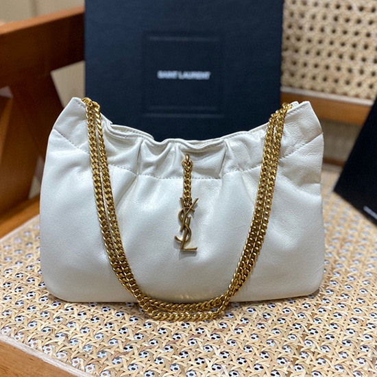 Saint Laurent Monogramme Hobo Bag White 681632