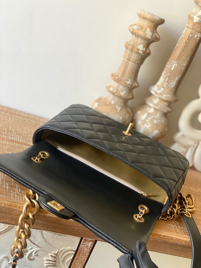 Chanel Lambskin Flap Bag Black AS3110