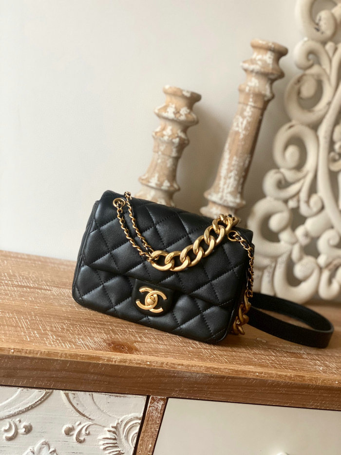 Chanel Lambskin Small Flap Bag Black AS3109