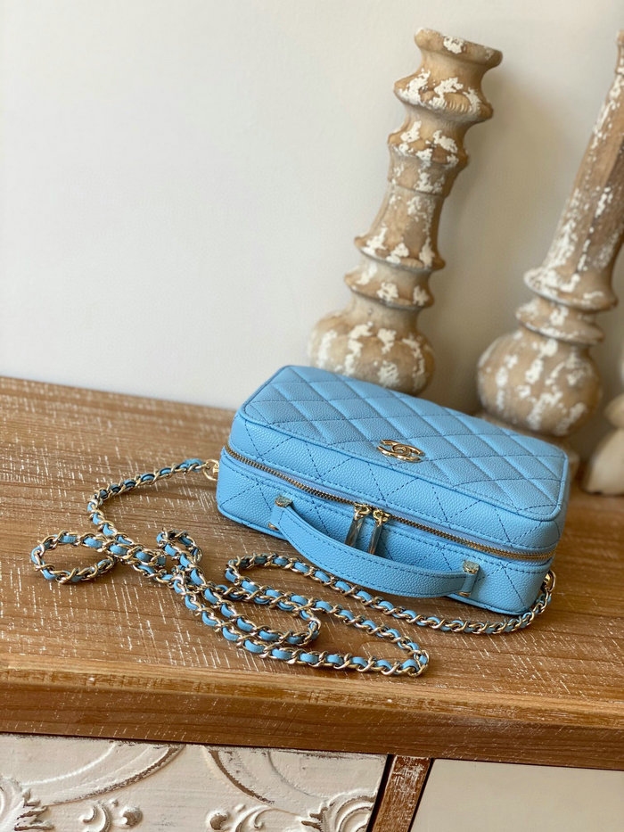 Chanel Vanity Case Bag Blue AS3168