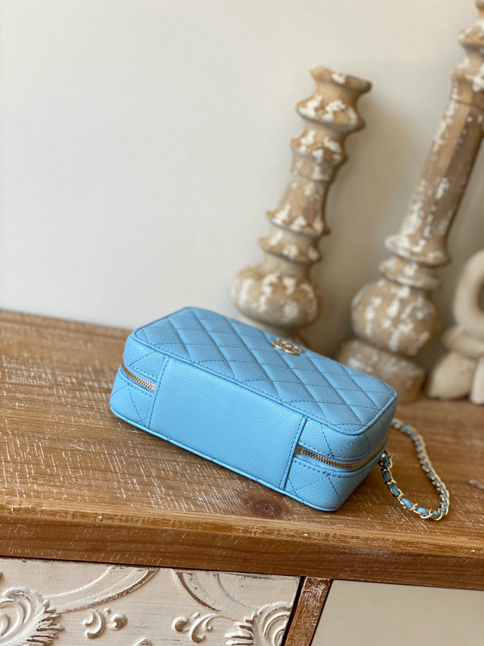 Chanel Vanity Case Bag Blue AS3168