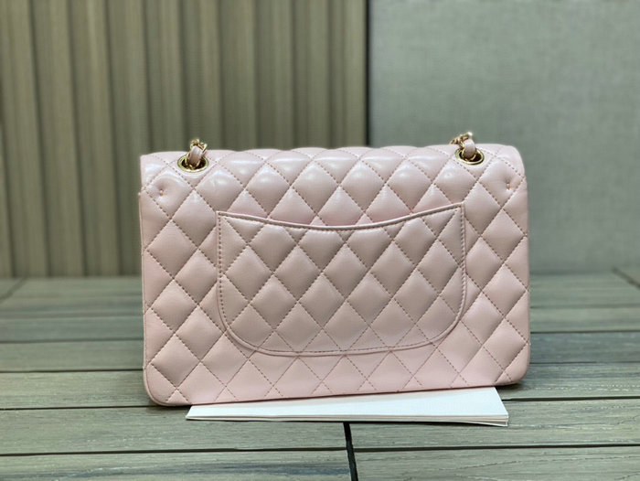 Classic Chanel Lambskin Medium Flap Bag Pink CF1112