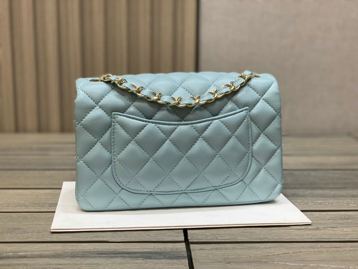 Classic Chanel Lambskin Small Flap Bag Blue CF1116