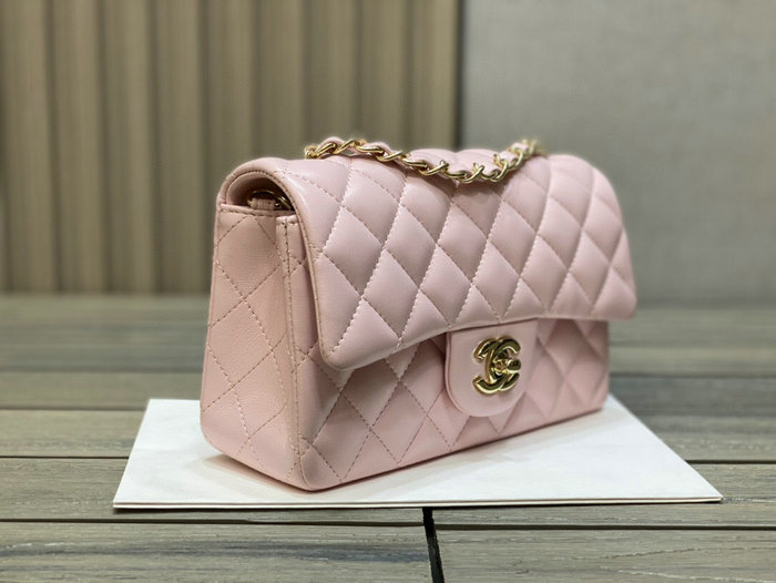 Classic Chanel Lambskin Small Flap Bag Pink CF1116