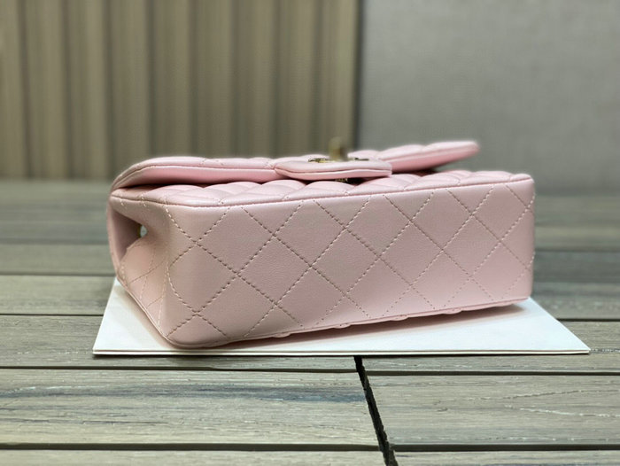 Classic Chanel Lambskin Small Flap Bag Pink CF1116