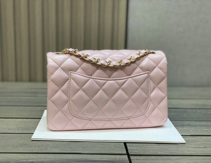 Classic Chanel Lambskin Small Flap Bag Pink CF1116