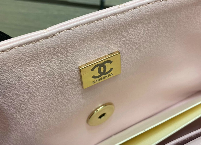 Classic Chanel Lambskin Small Flap Bag Pink CF1116