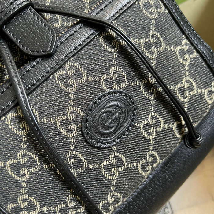 Gucci Backpack with Interlocking G Black 674147