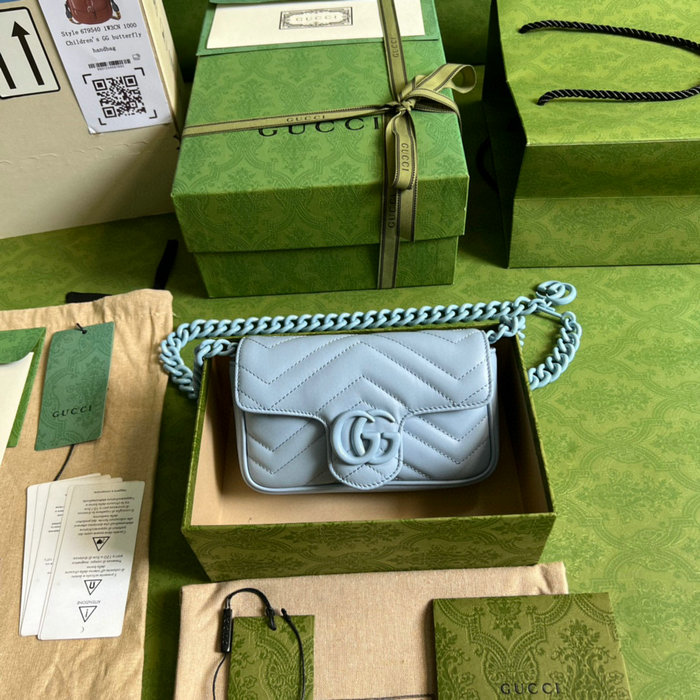 Gucci GG Marmont belt bag Blue 699757