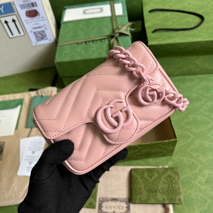 Gucci GG Marmont belt bag Pink 699757