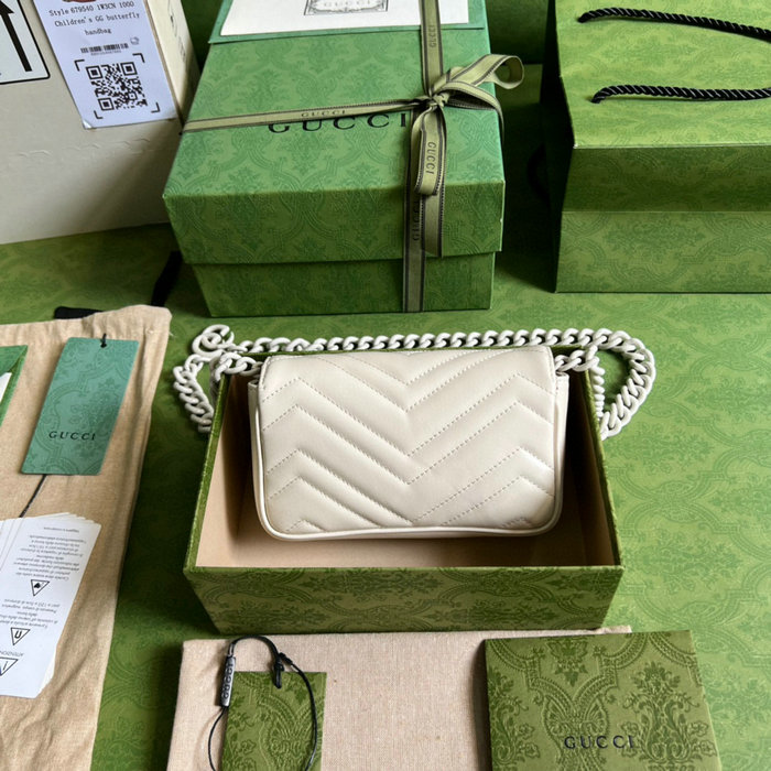 Gucci GG Marmont belt bag White 699757