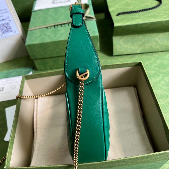 Gucci GG Marmont half-moon-shaped mini bag Green 699514