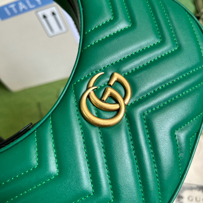 Gucci GG Marmont half-moon-shaped mini bag Green 699514