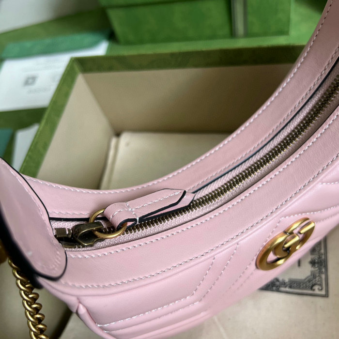 Gucci GG Marmont half-moon-shaped mini bag Pink 699514