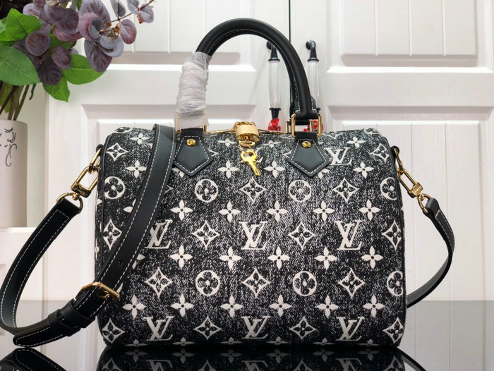 Louis Vuitton Speedy Bandouliere 25 Black M59609