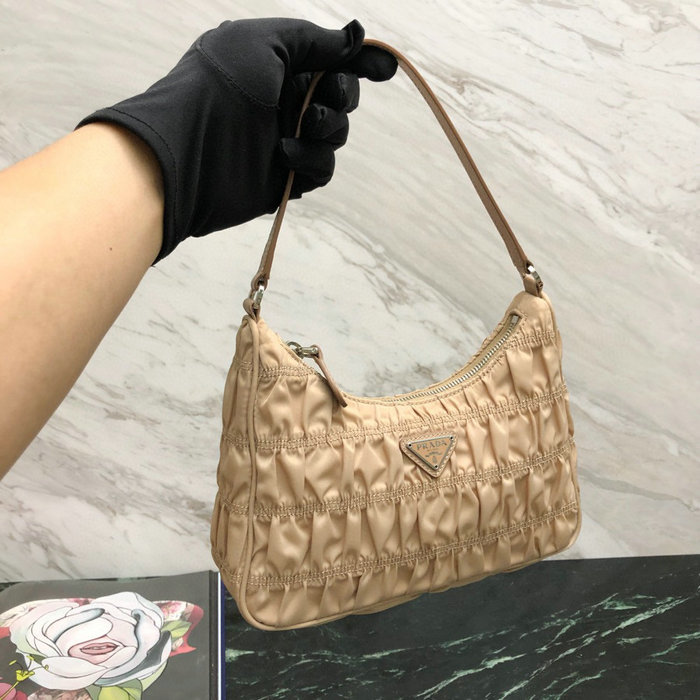 Prada Nylon Hobo bag Beige 1NE204