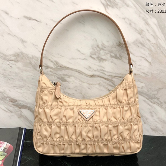 Prada Nylon Hobo bag Beige 1NE204