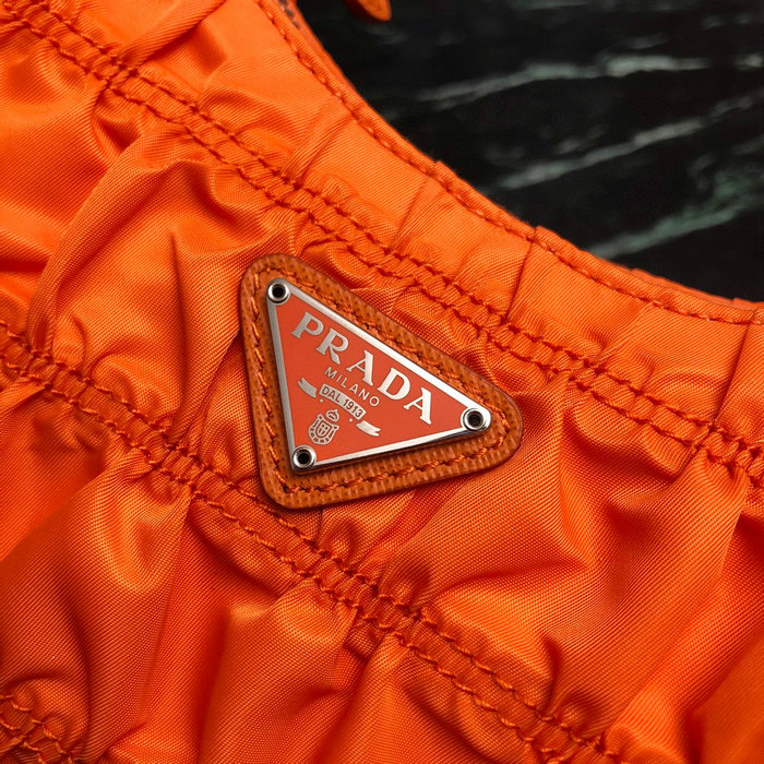 Prada Nylon Hobo bag Orange 1NE204