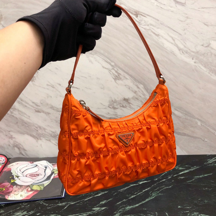 Prada Nylon Hobo bag Orange 1NE204