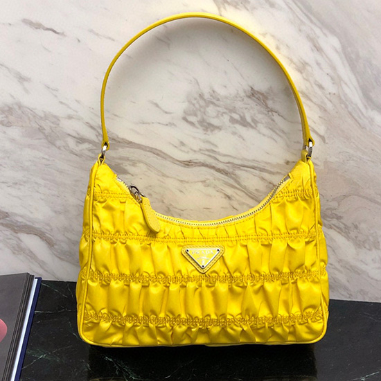 Prada Nylon Hobo bag Yellow 1NE204