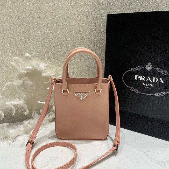 Prada Small brushed leather tote Nude 1BA331