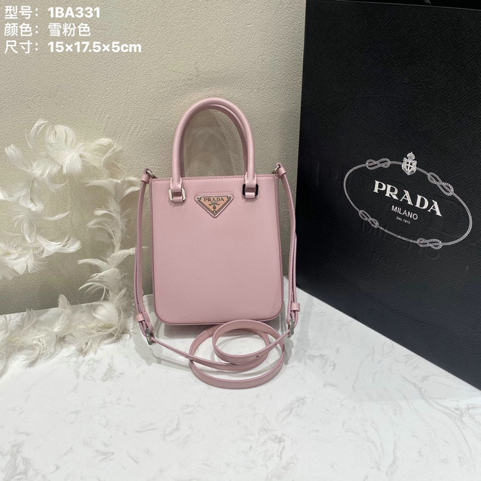 Prada Small brushed leather tote Pink 1BA331