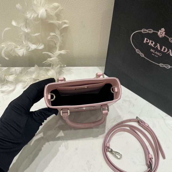 Prada Small brushed leather tote Pink 1BA331