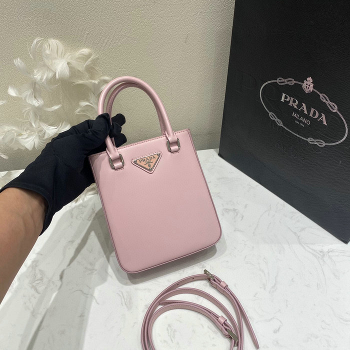 Prada Small brushed leather tote Pink 1BA331