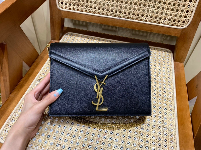 Saint Laurent Cassandra Medium Chain Bag Black 532750