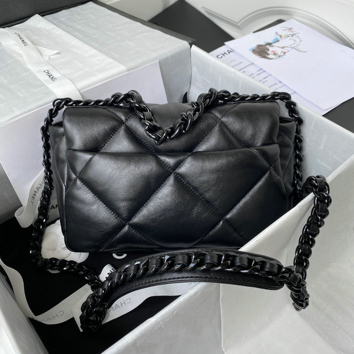 Chanel 19 Lambskin Flap Bag Black AS1160