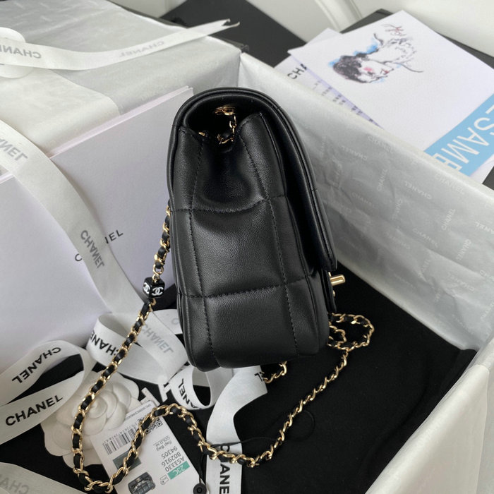 Chanel Lambskin Flap Bag Black AS3330