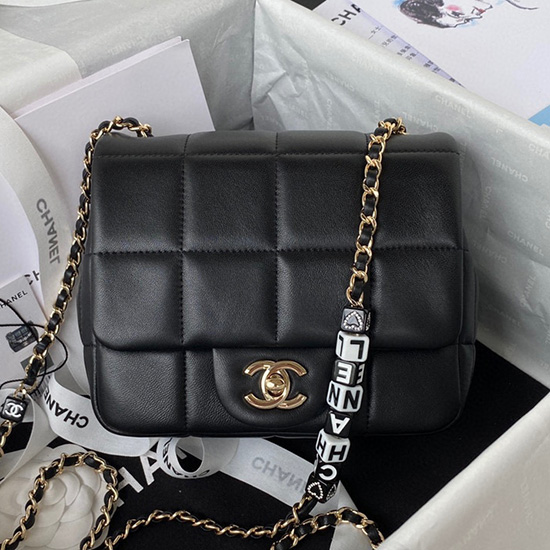 Chanel Lambskin Flap Bag Black AS3330