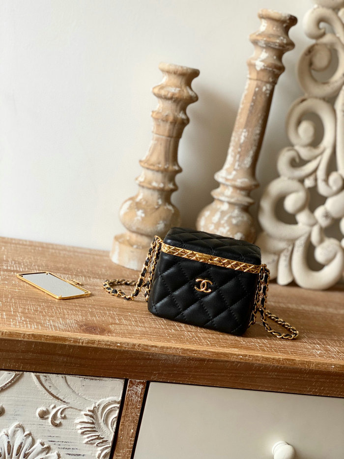 Chanel Small Vanity with Chain Black AP2717