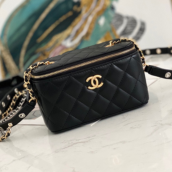 Chanel Vanity Case Bag with Chain Black AP81178