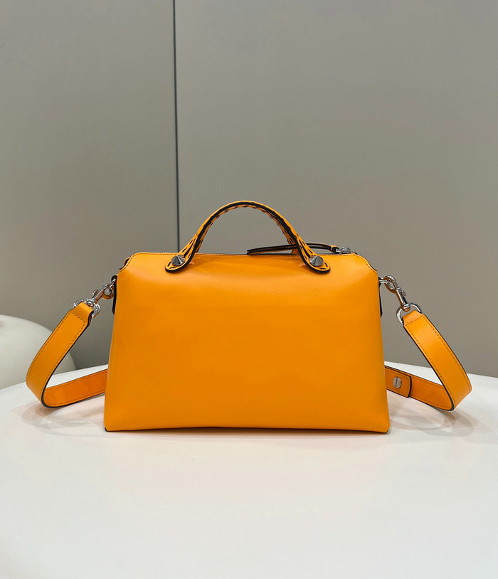 Fendi By The Way Medium Leather Boston Bag Orange F8286