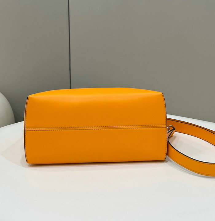 Fendi By The Way Medium Leather Boston Bag Orange F8286