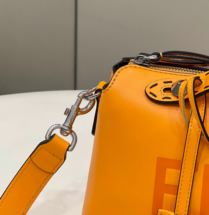 Fendi By The Way Medium Leather Boston Bag Orange F8286