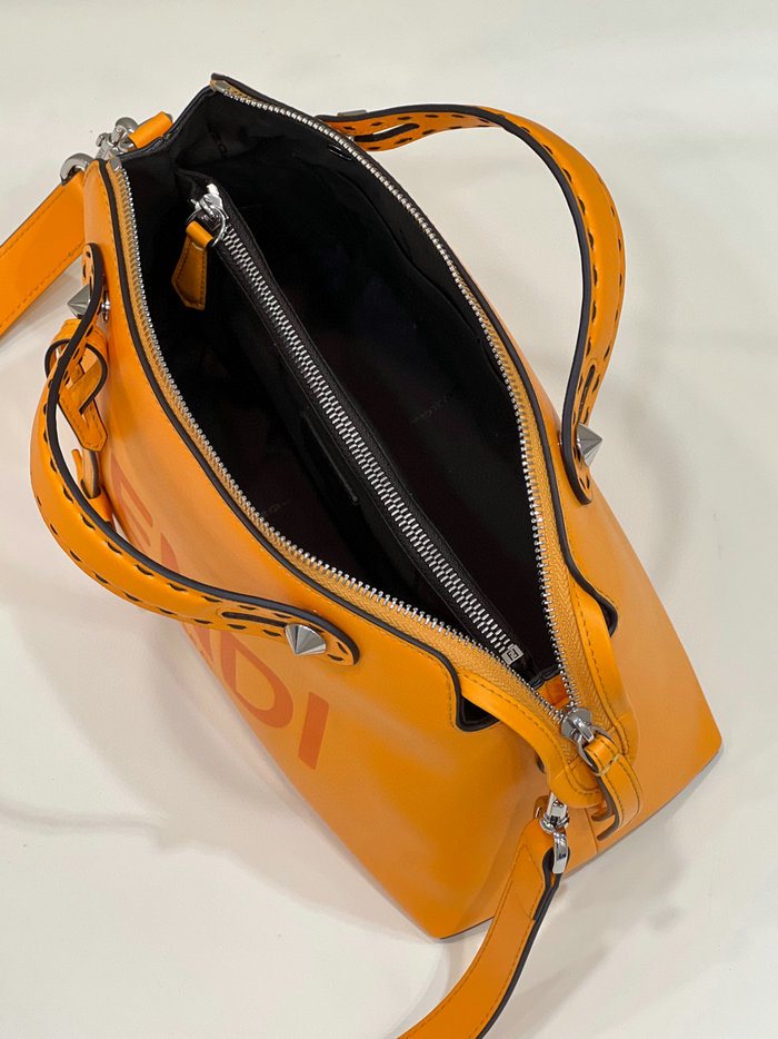 Fendi By The Way Medium Leather Boston Bag Orange F8286