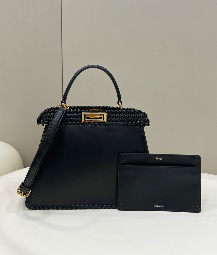 Fendi Calfskin Peekaboo Black F80051