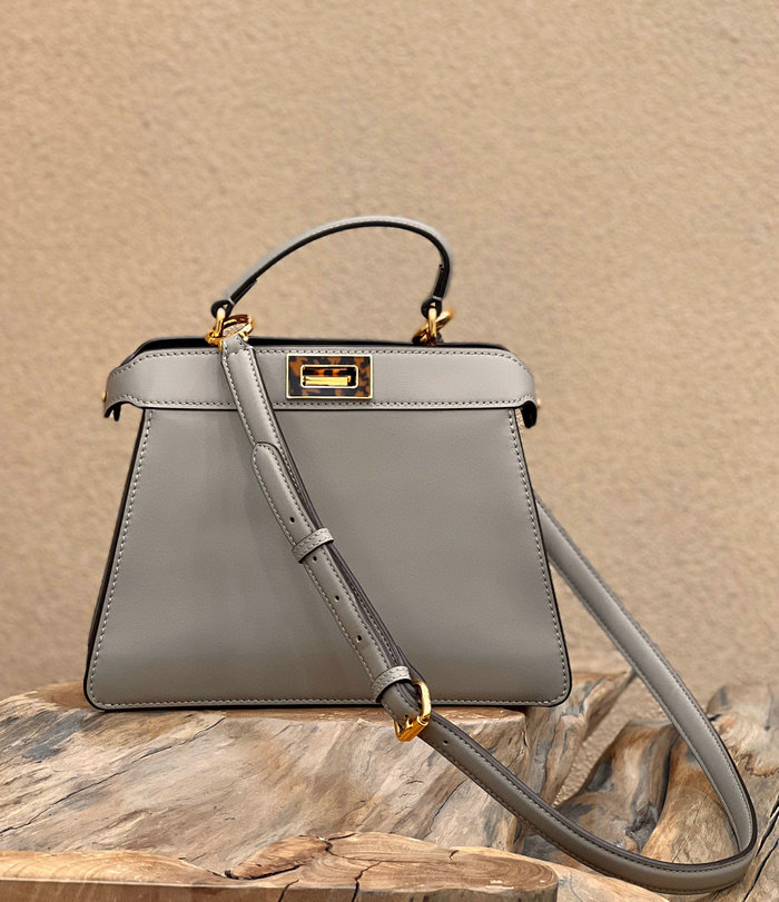 Fendi Calfskin Peekaboo Grey F80011