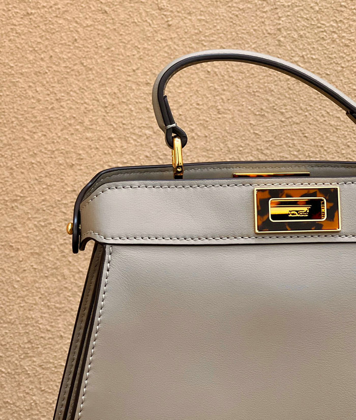 Fendi Calfskin Peekaboo Grey F80011