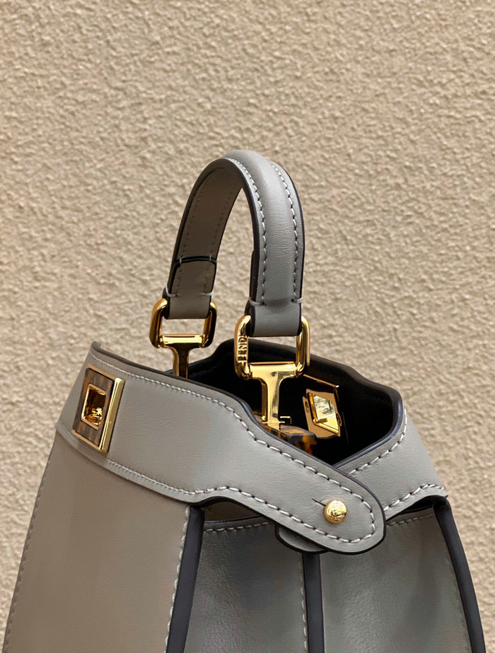 Fendi Calfskin Peekaboo Grey F80011