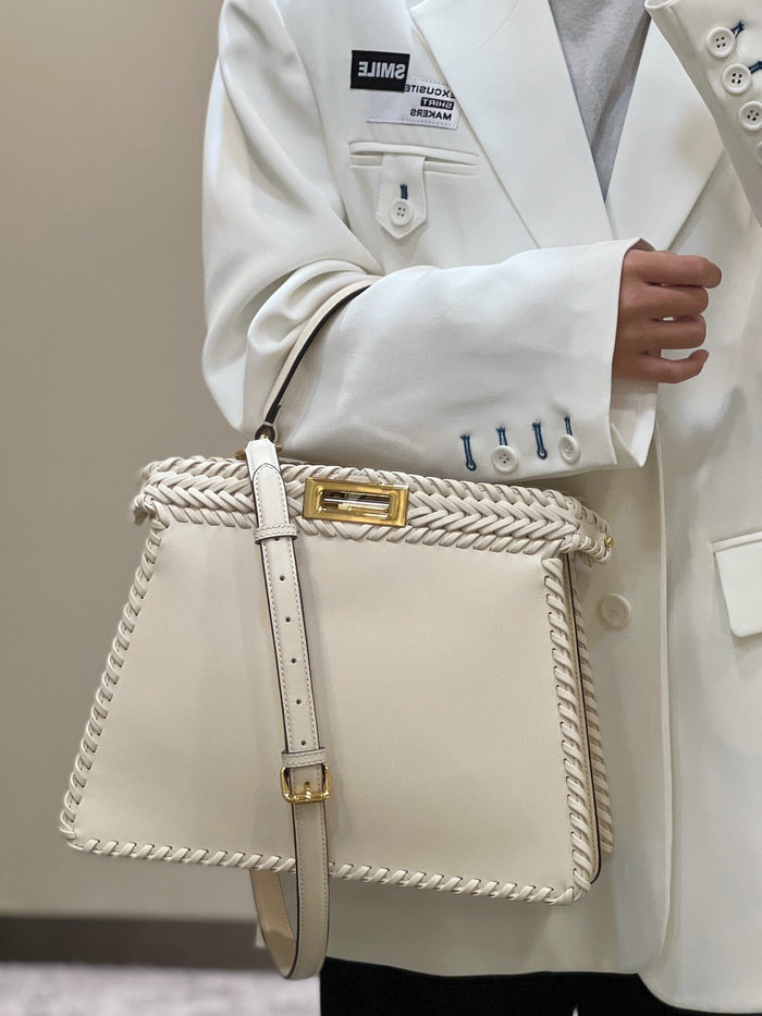 Fendi Calfskin Peekaboo White F80051