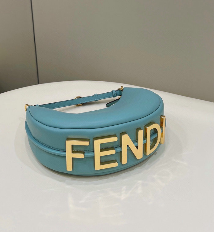 Fendi Fendigraphy Small Leather Bag Blue F80056