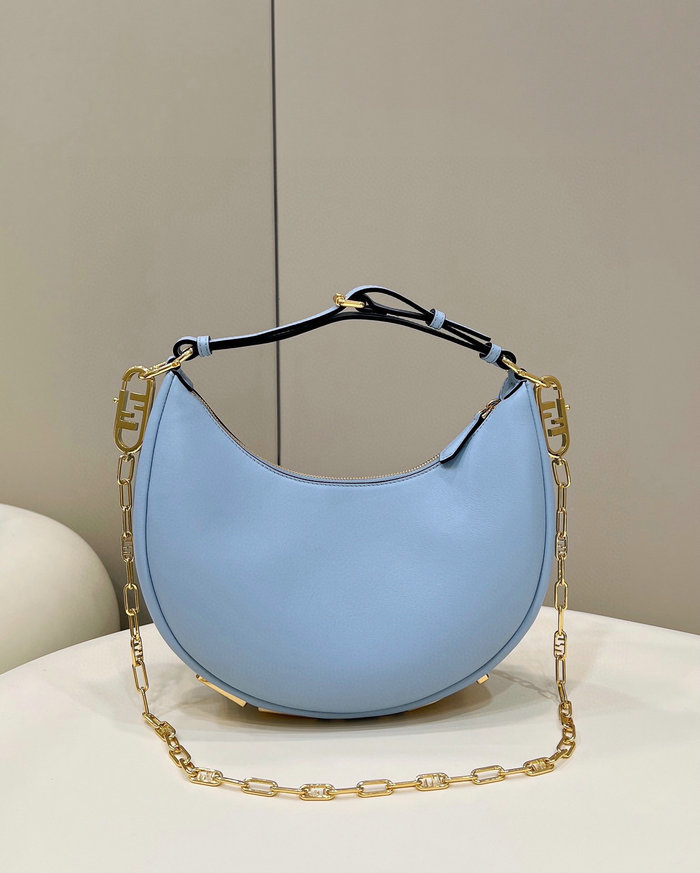 Fendi Fendigraphy Small Leather Bag Light Blue F80056