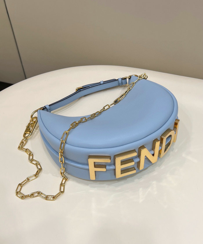 Fendi Fendigraphy Small Leather Bag Light Blue F80056