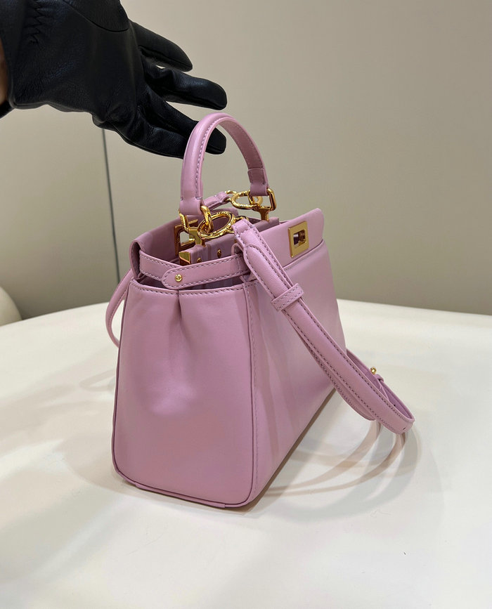 Fendi Nappa Leather Mini Peekaboo Bag Pink F8383