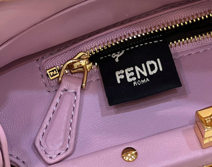 Fendi Nappa Leather Mini Peekaboo Bag Pink F8383