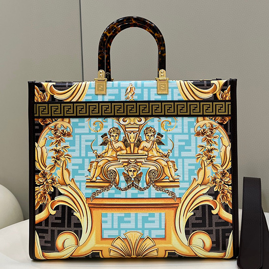 Fendi Sunshine Medium Fendace Printed Shopper F8009203