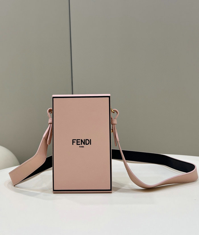 Fendi Vertical Box leather bag Pink F70309